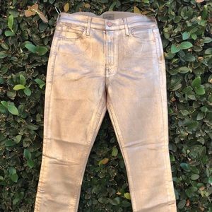 Mother denim. Sparkle metallic pants